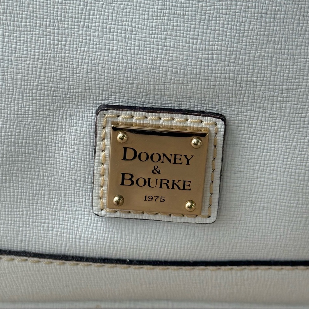 Dooney & Bourke Saffiano Leather Zip Top Satchel White - Barely Used - Picture 4 of 10